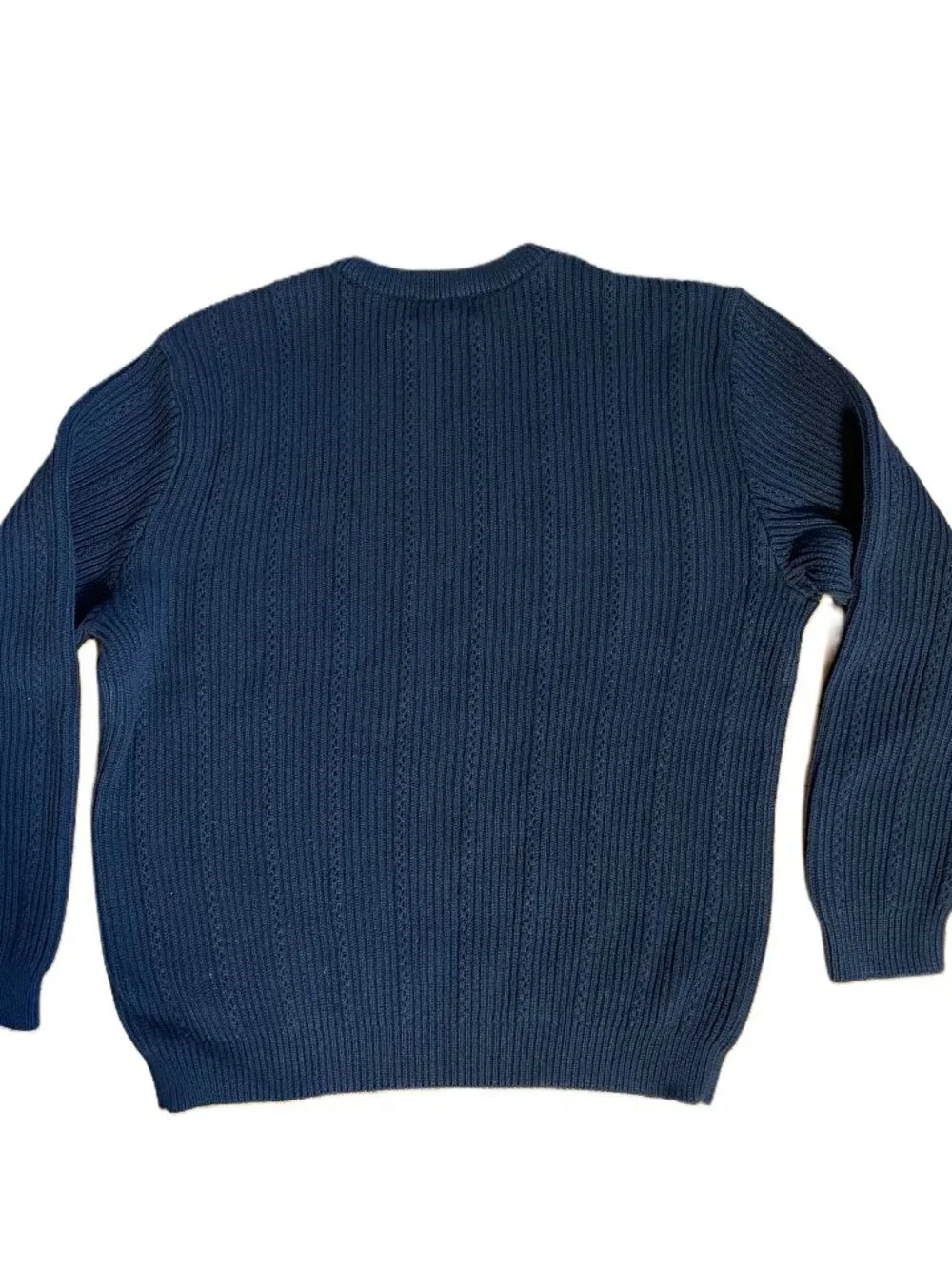 Vintage Chaps Ralph Lauren Cable Cotton Pullover Crewneck Sweater XL Black